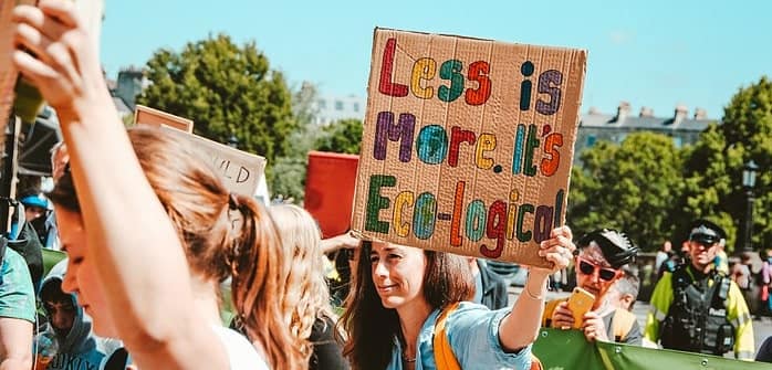 people protesting for ecological change