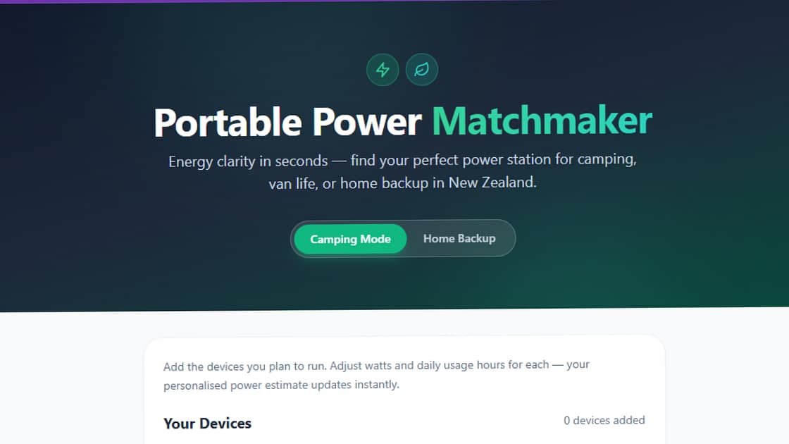 Eco TIGA Portable Power Calculator