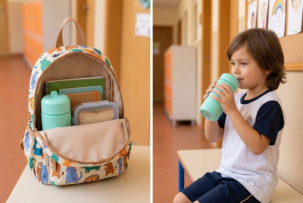 Fits comfortably in smaller school bags
Light enough for young kids to carry independently