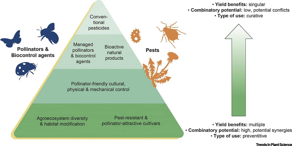 Pyramid of pest control benefits